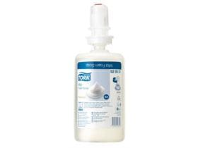Savon mousse Tork Premium, bouteille de 1 litre, blanc, extra doux, discret