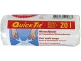 Sacco inserto trasparente PE-Steel Quick-Tie da 20 lt con chiusura a nodo