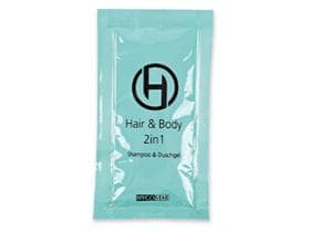 Shampoing et gel douche Hygostar, 2 en 1, sachet 12 ml, bleu