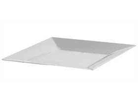 Piatto di plastica, quadrato 230 x 230 x 18 mm, bianco