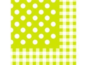 Tovaglioli Airlaid 60 gm2, 40 x 40 cm piegati 1/4, "Anton", kiwi
