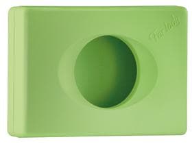 Distributore di sacchetti igienici di colore verde, 135 x 95 x 32 mm, plastica