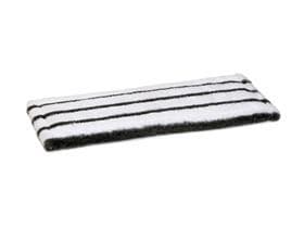 Balai en microfibre blanc/gris, 40 cm, avec des poils gris, avec des poches