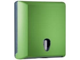 Distributore di asciugamani piegati Colorato, verde, L290 x P105 x H300 mm, per C e