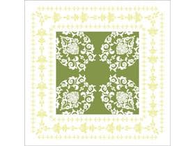 Sottobicchiere in tessuto 9-lg, 90x90 mm, "PASCAL" verde lime