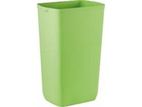 Cestino per rifiuti in plastica verde 23 Lt 330 x 220 x 490 mm, modello da pavimento,