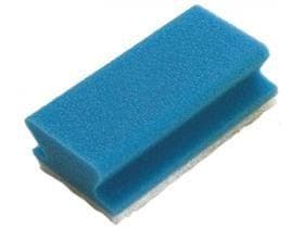 Tampons éponges TASKI, doux et délicats, bleu/blanc, 13 x 7,5 cm