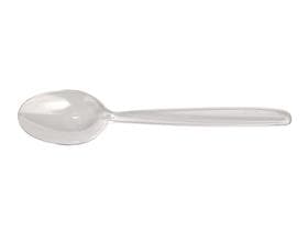 Cucchiaio da minestra 18,5 cm, trasparente in plastica (PS)