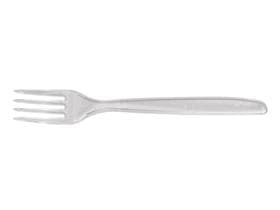 Forchetta 18,5 cm, trasparente in plastica (PS)