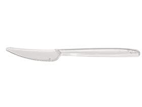 Coltello 18,5 cm, trasparente in plastica (PS)