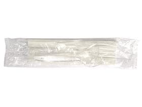 Set di posate monouso in plastica (PS) trasparente, coltello, forchetta, cucchiaino da caffè e