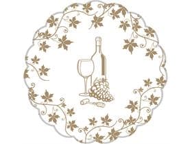 Sottobicchiere Tissue 9-lg, ø 105 mm, "WINE" oro
