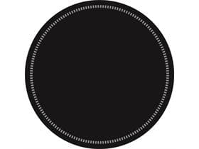 Sottobicchiere Tissue 9-lg, ø 90 mm, nero
