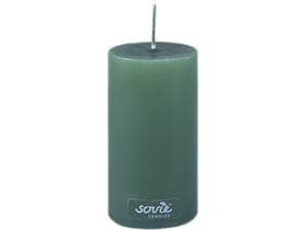 Candele a colonna, Ø 50 mm x 100 mm, verde scuro