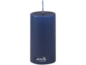 Candele a colonna, Ø 50 mm x 100 mm, blu scuro
