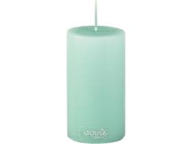 Candele a colonna, Ø 50 mm x 100 mm, verde giada