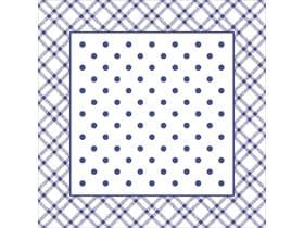 Sottobicchiere in carta velina + lamina, 95x95mm, "ANTONIA" blu