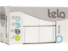 Tovaglioli Tela Guestline Dinner 3 veli 40 x 40 cm, piega a 1/8, bianco