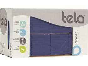 Serviettes de table Tela Guestline, 3 plis, 40 x 40 cm, pli 1/8, bleu foncé