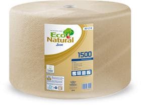 Rouleaux de chiffons de nettoyage ECO Natural 1500, carton de boisson 100 % recyclé, 2 plis,