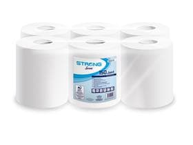 Rouleaux de chiffons de nettoyage Strong 150 Joint, 100 % cellulose, 2 plis, blanc brillant, 600 feuilles