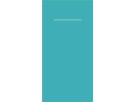 Besteckserviette Airlaid, 40 x 40 cm, 1/8 Falz, aquablau