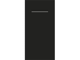 Besteckserviette Airlaid light, 40x40cm, 1/8 Falz, schwarz