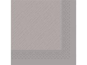 Tovaglioli in tessuto Deluxe, 40 x 40 cm, piegati 1/4, grigio