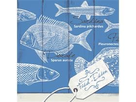Tovaglioli airlaid, 40 x 40 cm, piegati in 1/4, "FISH DINNER"