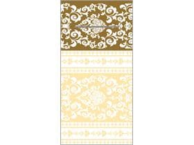 Tovagliolo monouso Airlaid, 40 x 40 cm, piega 1/8, "PASCAL" oro/crema