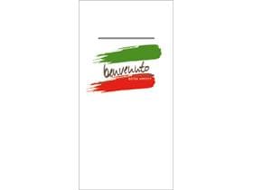 Tovagliolo monouso Airlaid, 40 x 40 cm, piega 1/8, "BENVENUTO"