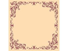 Nappes Airlaid, 80 x 80 cm, pli 1/8, "POMP" crème/bordeaux