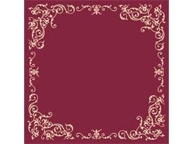 Nappes Airlaid, 80 x 80 cm, pli 1/8, "POMP" bordeaux/crème