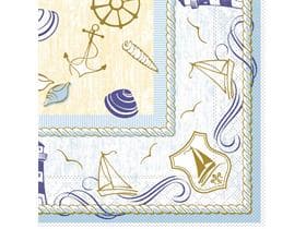 Tovaglioli in carta velina a 3 veli, 33 x 33 cm, piegati a 1/4, "COAST"