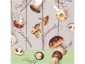 Tovaglioli in carta velina 3 veli, 40 x 40 cm, piegati 1/4, funghi "BULIZ"