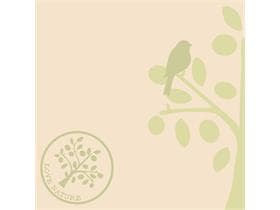 Serviettes Airlaid 65 g/m², 40 x 40 cm, pliées en 4, galet « LOVE NATURE-TREE »