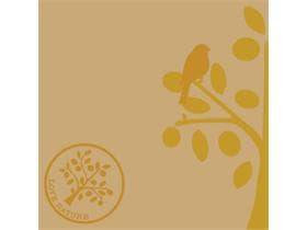 Serviettes Airlaid, 40 x 40 cm, pliées en 4, "LOVE NATURE" marron naturel