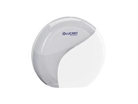 Distributore di carta igienica Lucart, bianco, 256 mm x 280 mm x 128 mm