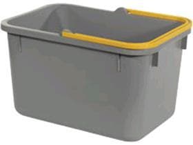 17-Liter Eimer, grau mit farbcodiertem Henkel (gelb)