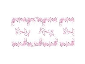 Runner da tavolo in airlaid, 40 cm x 24 m, matrimonio (rosa/bordeaux)