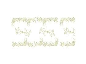 Runner da tavolo Airlaid, 40 cm x 24 m, matrimonio (crema/oro)