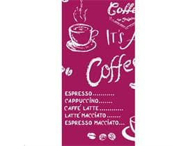 Tovaglioli Airlaid 60 gm2, 33 x 33 cm piegati 1/8, Coffee time (bordeaux)