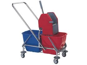 Secchio doppio con ruote 2 x 15 litri 49 x 42 x 85 cm, componenti: