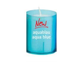 Tazze di ricarica, 63 mm, durata 24 ore, blu acqua