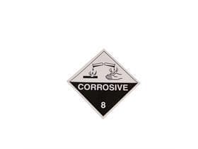 Etichette per merci pericolose "Sostanze corrosive - Classe 8"