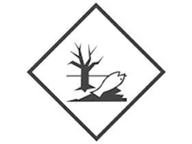 Etichetta per merci pericolose «Albero e pesce» 100 x 100 mm