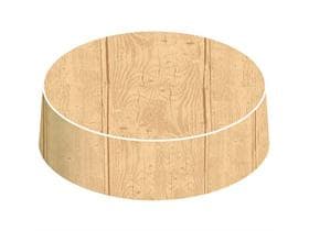 Capuchons en carton mat, 105 mm, bois (marron)