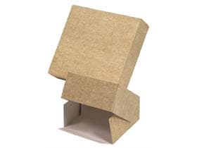 Scatola per snack/torte senza finestra, 12,5 x 12,5 x 5 cm, in marrone