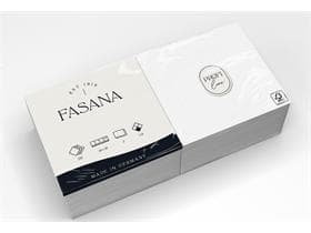Servietten Fasana 2-lagig, 24 x 24 cm 1/4 Falz, weiss (998)