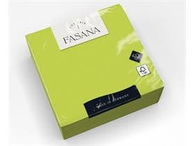 Serviettes Fasana 3 plis, 33 x 33 cm, pliées en 4, vert pomme (406)